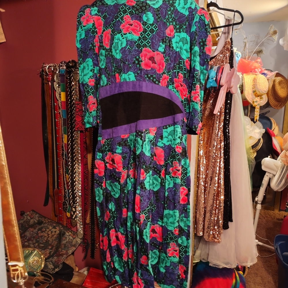 Sweet Miranda Floral With Velvet Dress 12